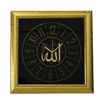 China Hotel factory wholesale diamond wall clock islamic muslim picture frame for hotel decoration for sale