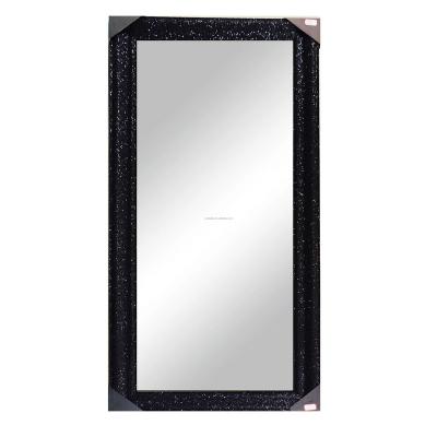 China Large Full Body Floor Standing Wall Mirror Custom Black Minimalist Metal Frame Full Body Mirror for sale