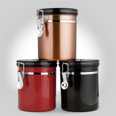 China Empty Airtight Coffee Storage Coffee Bean Pod Sugar Tea Container Salt Jar Box Tin for sale