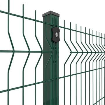 China Dark Green Or Galvanzied PVC Fence Mesh Professional 3D Curved Welded Wire Mesh Outdoor Security Fence For Park Or Garden for sale