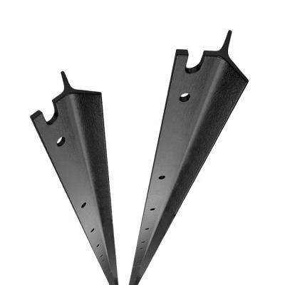 China Easily Assembled 1.86kg/m Black Paint Steel Star Picket Y Fence Post for sale