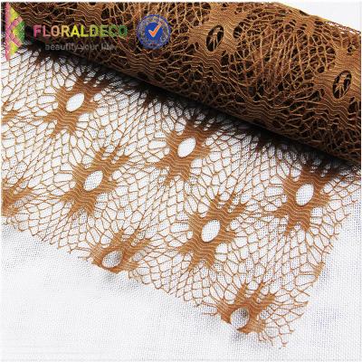 China Polyester Anti-Static Wholesale Mesh Fabric For Floral Decor Wrapping Paper For Flowers for sale