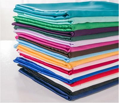 China High Quality Stretch Crepe Fabric Anti Pill Satin Silk Polyester Satin Fabric for sale