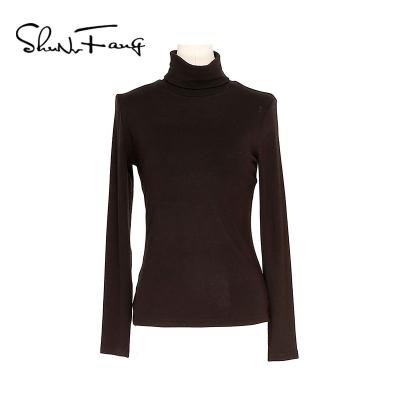 China 2021 Anti-wrinkle Ladies Slim Long Sleeve T-shirt Solid Color For Women for sale