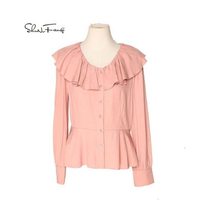 China Shunvfang 2021 hot sale high quality loose sleeve oversize anti-pilling shirt long around shawl collar fashion style for sale