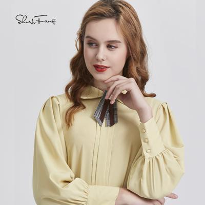 China Anti-pilling 2021 new fashion hot sale yellow long sleeve tops honor simple shirts for sale