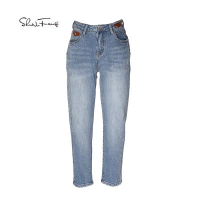 China Shunvfang New Style Breathable Women High Waist Denim Pencil Jean Pants for sale