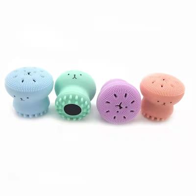 China Acne Treatment Deep Pore Detergent Facial Brush Face Massage Exfoliate Cute Octopus Silicone Octopus Face Remover for sale