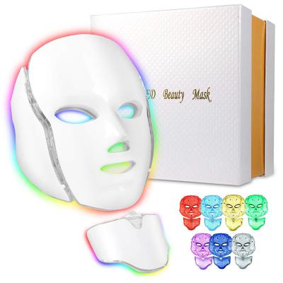 China Skin Tightening Skin Rejuvenation 7 Colors Beauty Therapy LED Face Masks Programmable Led Light Face Mask for sale