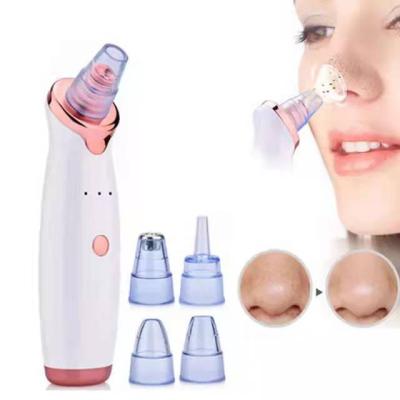 China Black Head Removal Pore Facial Cleanser Deep Cleansing Electric Rechargeable Suction 5 Heads Vacuum Blackhead Remover for sale