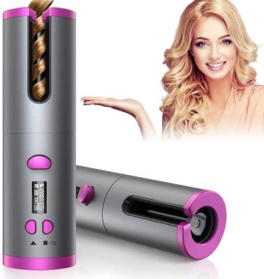 China 2021 Hot Selling Tourmaline Amazon Usb Wireless Rechargeable Electric Hair Curler Tools for sale