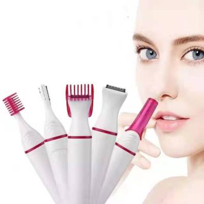 China 5 in 1 5 in 1 Multifunctional Women Electric Eyebrow Trimmer Nose Trimmer Facial Hair Removal Razor Body Shaver Depilator Hair Remover for sale