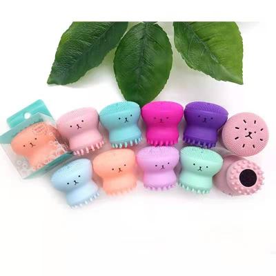 China Acne Treatment Deep Pore Cleansing Sweep Octopus Mini Silicone Face Cleansing Brush Silicone Facial Cleanser for sale