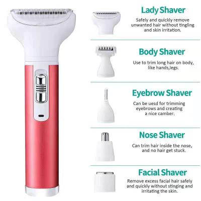 China 2021 Hot Sale Electric Shaver Painless Removal 5 In 1 5 In 1 Hair Remover Set For Full Body for sale