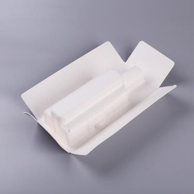 China 6Pcs Disposable Biodegradable Red Wine Tray Molded Paper Pulp Packaging Bottle Tray for sale