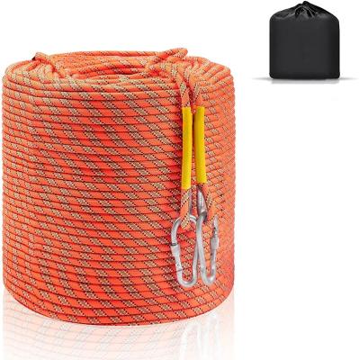 China Hardness 10mm Static Strong Solid Nylon Material Mountain 100meter Outdoor Climbing Wholesale Climbing Rope for sale