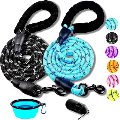 China Viable Nylon Dog Leash 5Ft Long Rope Metal Clasp Chain Traction Walking Rope for sale