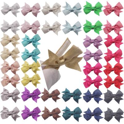 China Solid Hair Decoration Grosgrain Ribbon Bows Clips Hairpin Girl's Hair Bows Boutique Hair Clip Kids Hair Accessories for sale