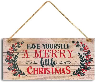 China Europe Madera Listado De Pared Light Weight Wooden Sign And Durable Family Christmas Art Home Door Decoration Mini Winter Wall Hanging for sale