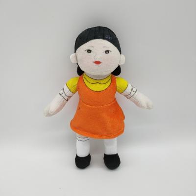 China 2021 Doll Squid Games Korea TV Character Stuffed Ornament Plush Toy 22cm Girl Doll for sale