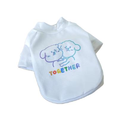 China Stocked Dog T-shirts Pet Clothes Puppy Cat Vest T-shirt Clothing Unisex Apparel for sale