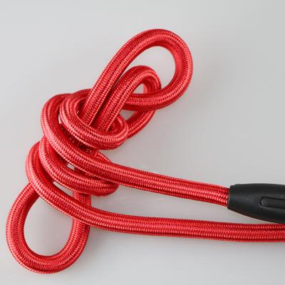 China Viable Dog Rope Style Slip Training Nylon Leash Lead and Collar for sale