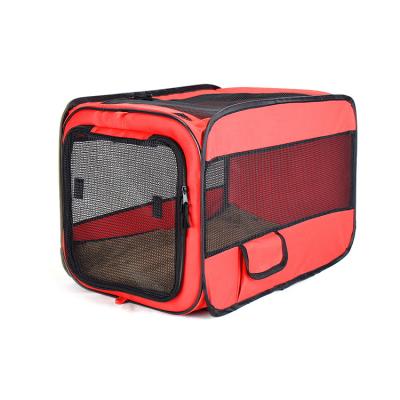 China Hot Sale Breathable Portable Pet Carrier Folding Easy Carry Dog Bag For Car Use for sale