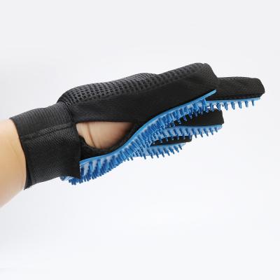 China High Quality Viable Pet Grooming 5 Finger Glove Silicone Pet Deshedding Cleaning Glove for sale