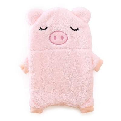 China Wholesale Kid Safe Coral Velvet Cute Anti-Pilling Hanging Cartoon Animals Hand Towel for sale