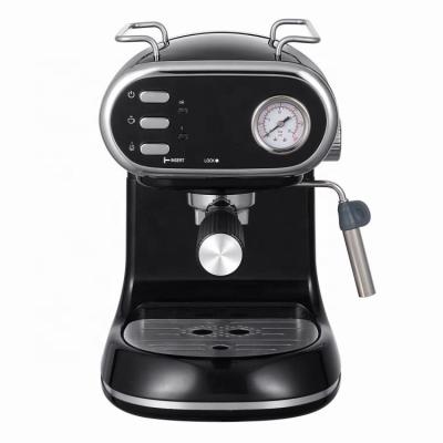 China New hotel special design meter clock steam milk foam high pressure movement 20bar water tank cup holder keep hot espresso coffee mach for sale