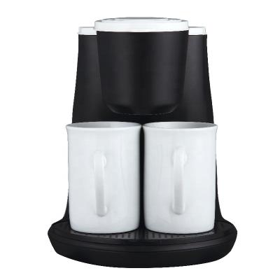 China Hotel Factory Sale Hot Gift 240ml Electric 2 Cup Mini Small High Ceramic Cup Cute Drip Coffee Maker for sale