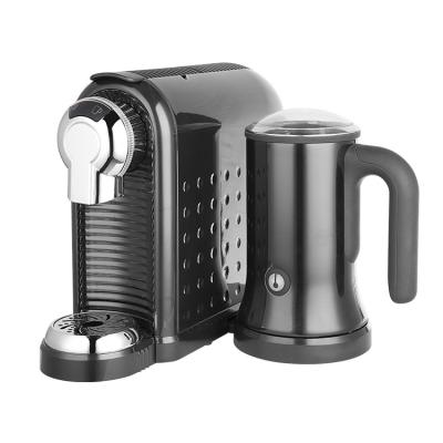 China hotel transport espresso and cappuccino nespresso capsules machine with milk frother for office for sale