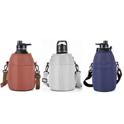 China Sustainable Carry Customized Neoprene Drinks Water Bottle Holder Insulated Gallon Sleeves Neoprene Bottle Carry Bags for sale