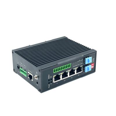 China LACP Managed industrial switches Layer 2  4 * 10/100/1000Base-T Ethernet Ports   2*RS485 /2*RS232  1*DIN 1*DOUT 2*1000BASE-X SFP for sale