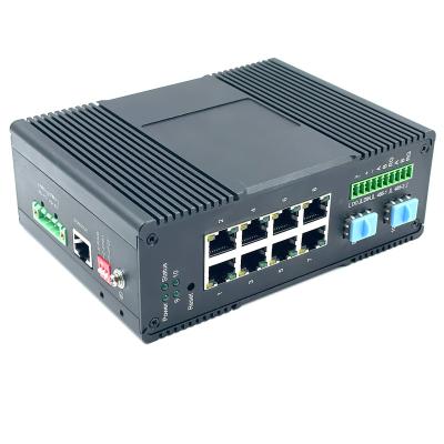 China LACP Managed 8 * 10/100/1000Base-T Ethernet Ports Serial port: 2*RS485 /2*RS232  DI/DO: 1*DIN 1*DOUT 2 * 1000BASE-X SFP for sale