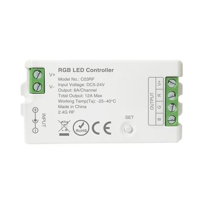 China Tuya Smart Life 2.4G RF Remote Top Selling Variable RGB LED Brightness Strips Controller With CE ROHS FCC for sale