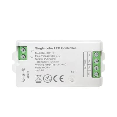 China Hot Selling Tuya Smart Life 2.4G RF Controller Brightness Changing White Color LED Strips Dimmer With FCC for sale