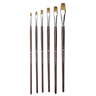 China Artist Paint Brush Set Pig Bristle Hog Hair for Acrylic and Oil Painting for sale