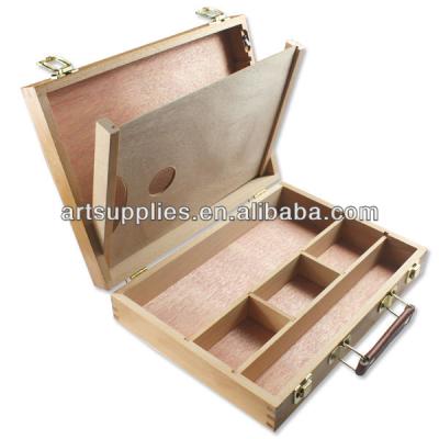 China Easel Red Beech Artist Painters Easel Box Portable Table Top Painting Easels for sale