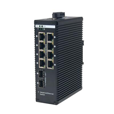 China 8-Port 10/100/1000Mbps PoE Industrial Managed Switch with 2 SFP Uplink for sale