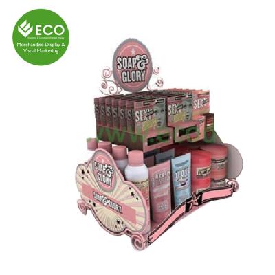 China Customized Wholesale POP Soap Display Stands Cosmetic Counter Display Stand Rack for sale