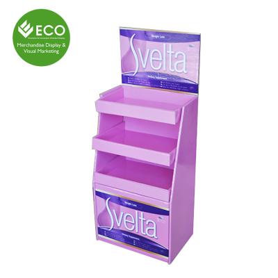 China Customized 3 Shelves Cardboard Rack For Diaper, Baby Shop Display, Paper Rack for sale