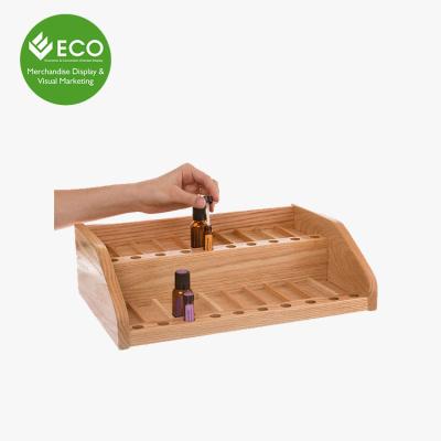 China Recyclable Cheap Price Small Size Wooden Display Stand Counter For Essential Oil Promotion for sale