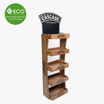 China Recyclable Hot Sale Four Tiers Wooden Display Cabinets In Shenzhen From China Supplier for sale