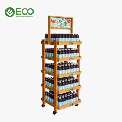 China Customized Hot Selling Wooden Wooden Display Rack Essential Oils Rack Shop Product Display Stands for sale