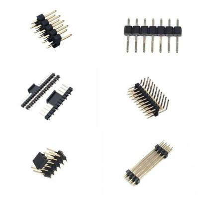 China Gold Plated Pitch PCB Dual Row 2.54mm Male Connector Pin Header for sale