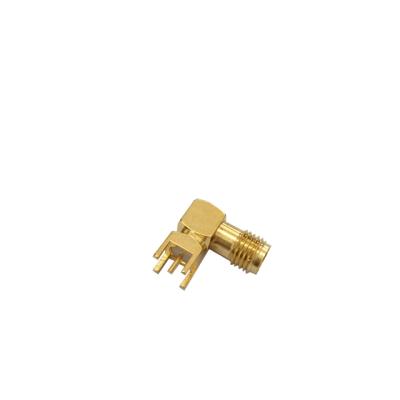 China Right Angle RF Connector SMA Jack PCB Mount Female Connector RF for sale