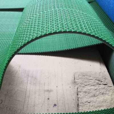 China Overdracht PVC transportband Groen brandwerend met oliewerend Te koop