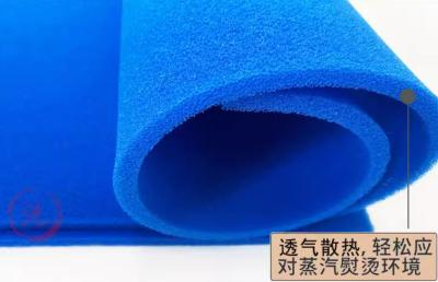 China Good Resilience Smooth Open Cell Silicone Foam Rubber Sheet In Blue , Red Color for sale