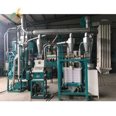 China Grain Processing Line 30t Maize Corn Flour Grain Machine Electric Milling Process Plant For Sale for sale